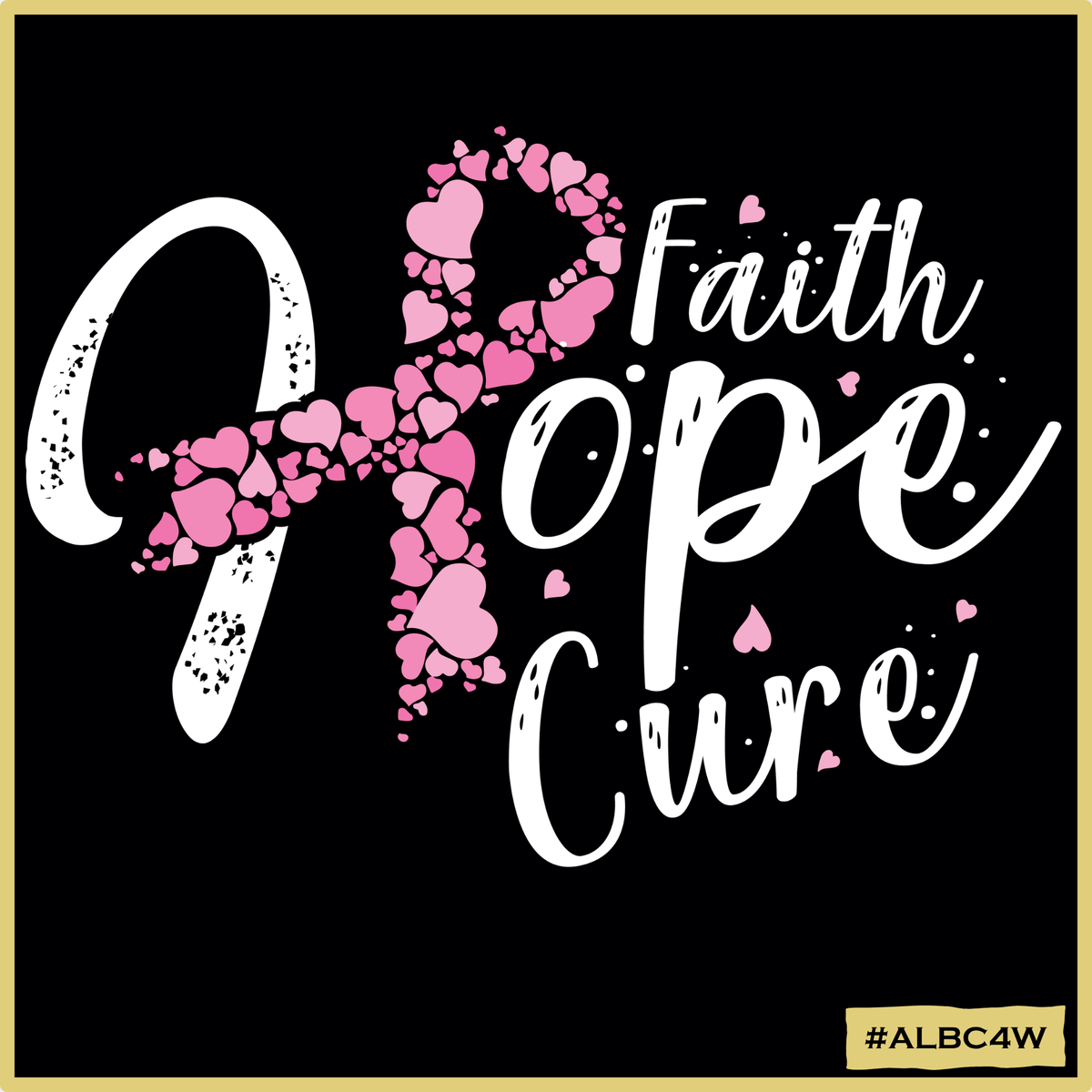 Faith, Hope, Cure- Ribbon