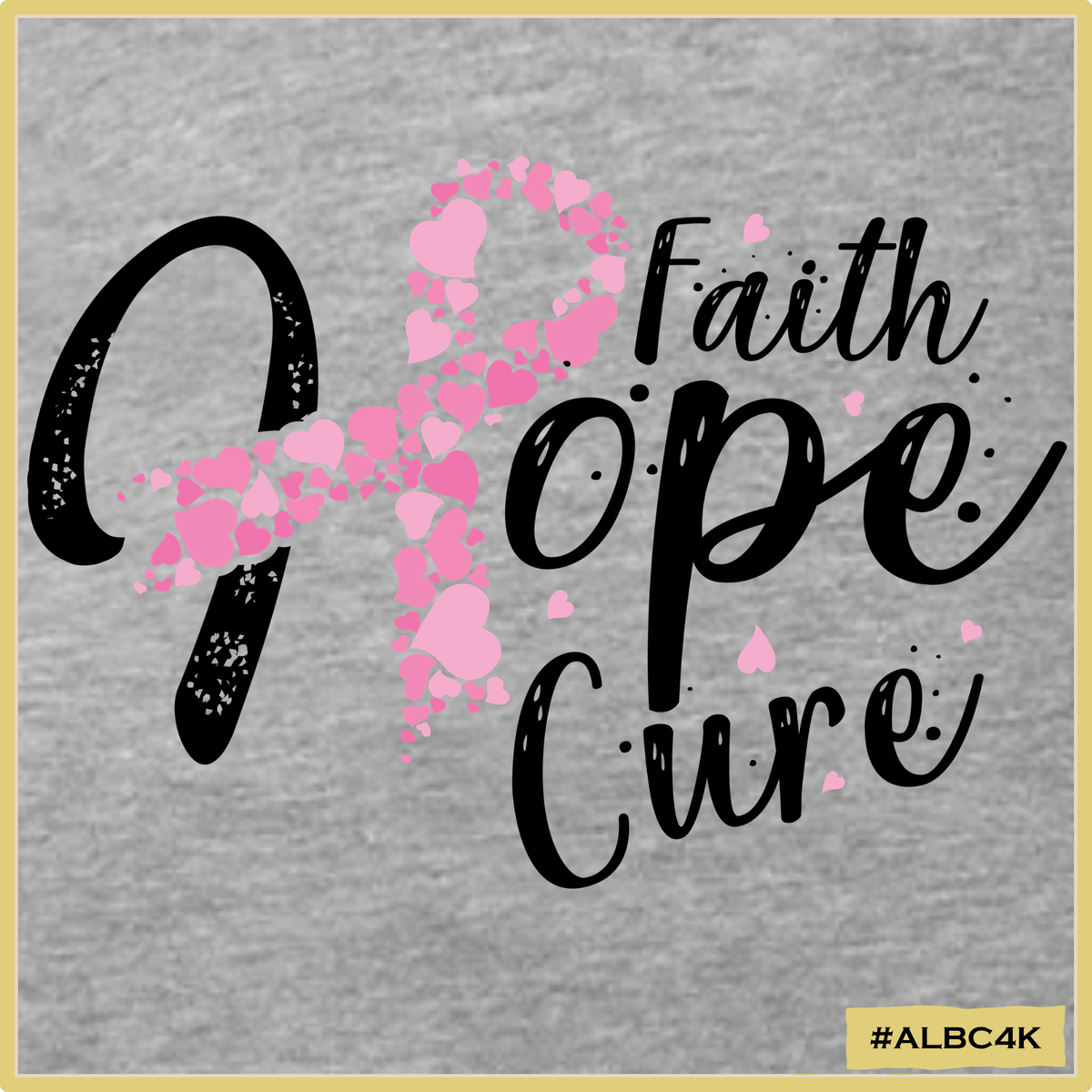 Faith, Hope, Cure- Ribbon