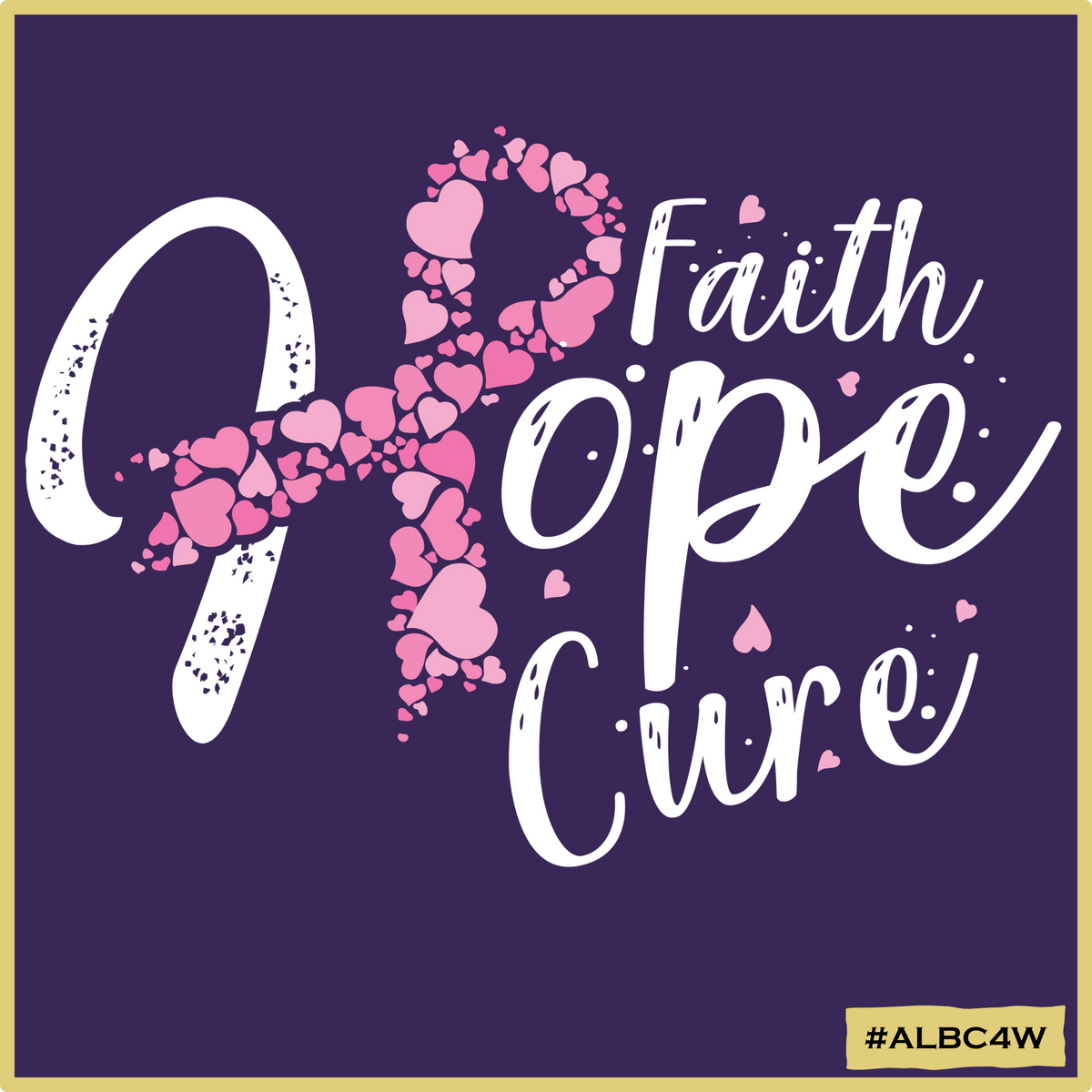 Faith, Hope, Cure- Ribbon