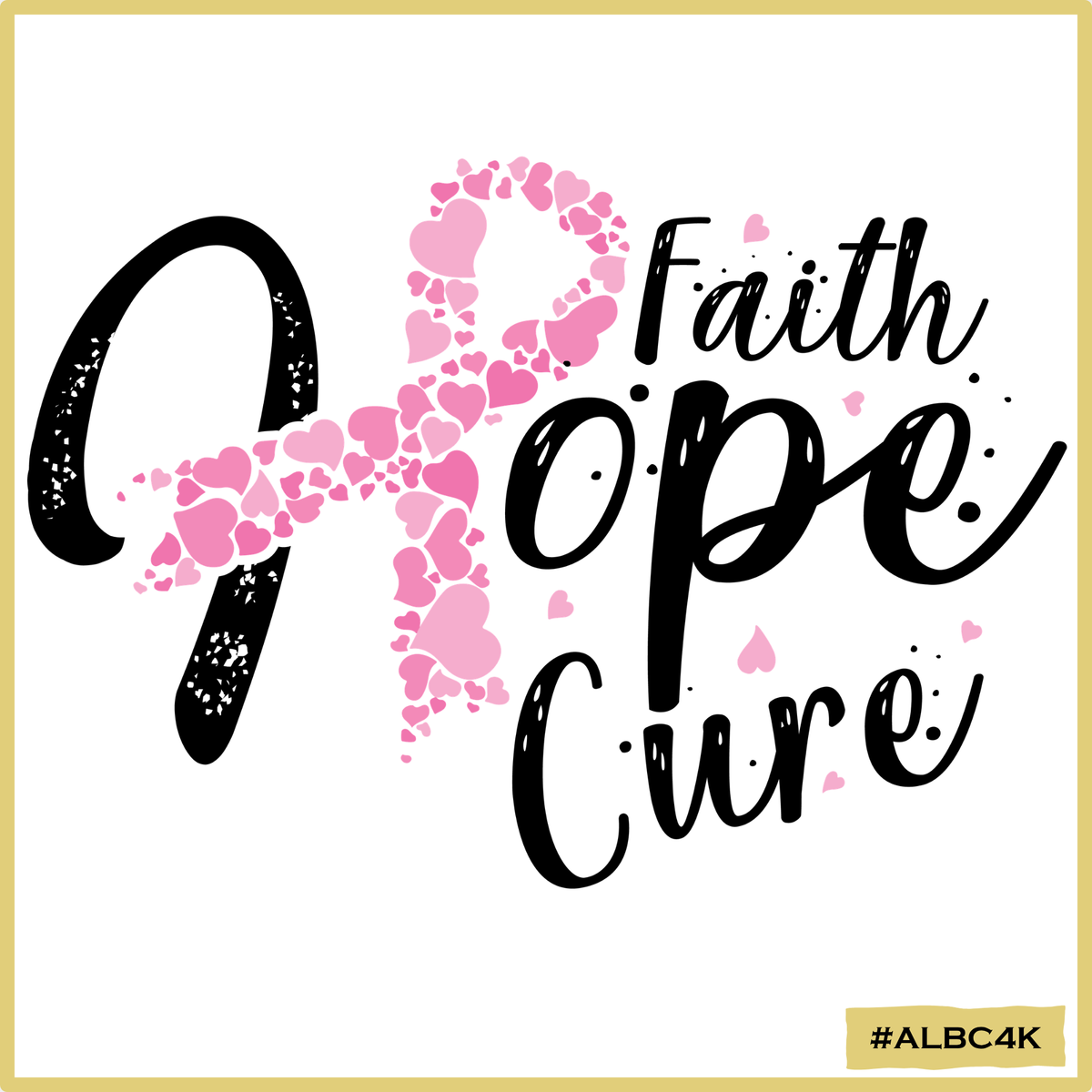 Faith, Hope, Cure- Ribbon